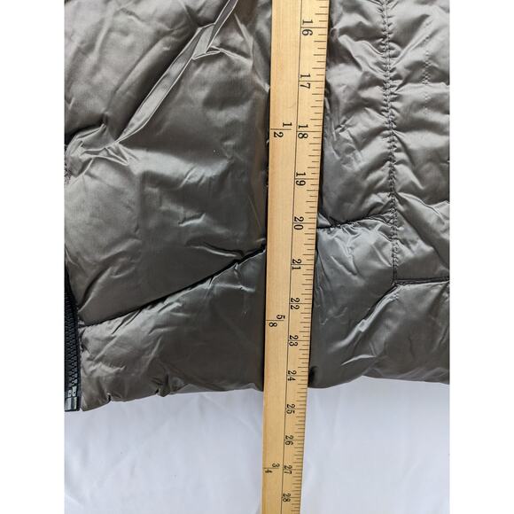 Ava Viv Puffer Jacket Short 1X Plus Winter Hood Coat Faux Fur Full Zip Gray Cozy - Picture 11 of 11